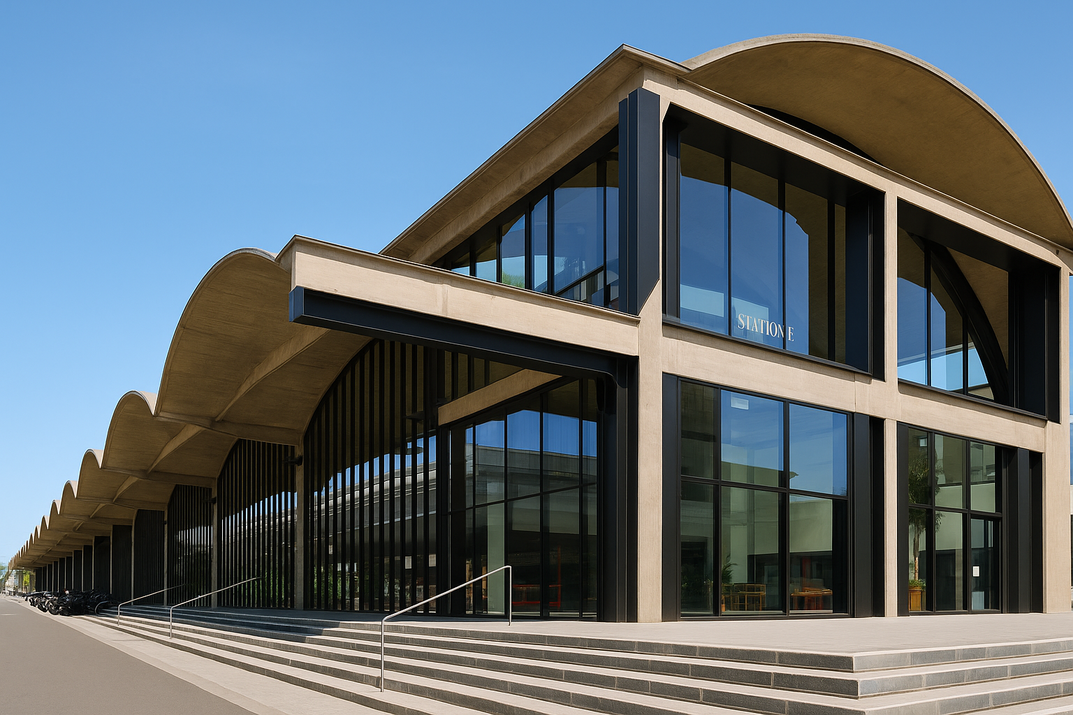 Vue extérieure de Station F, Paris